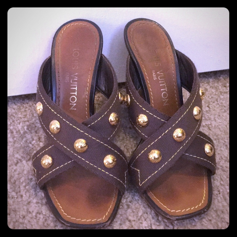 Louis Vuitton wedges Authentic size 5